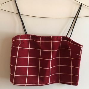 checkered crop top